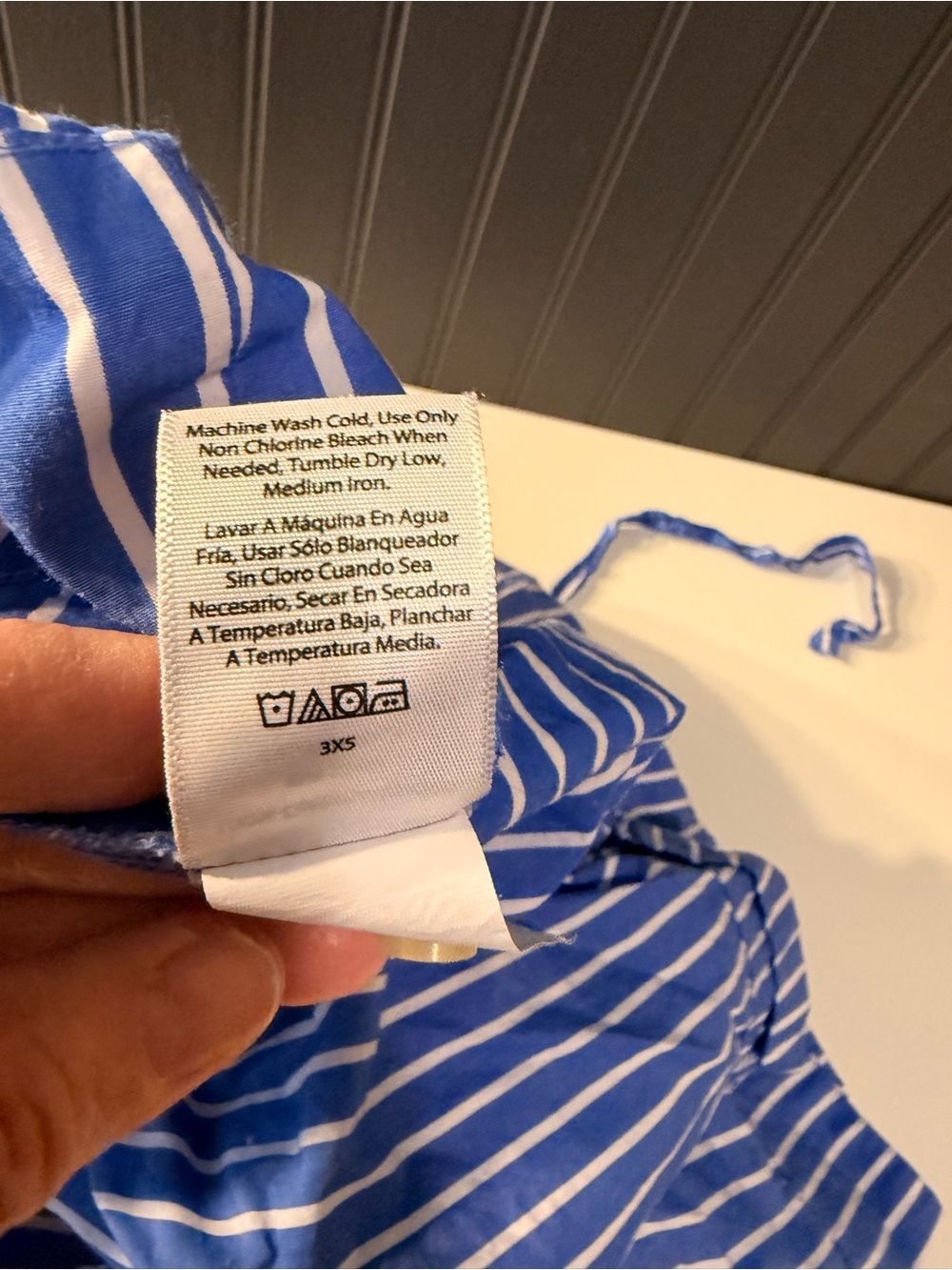 Blue & White Striped Midi Dress - Classic Shirt Dress - Picture 15 of 15
